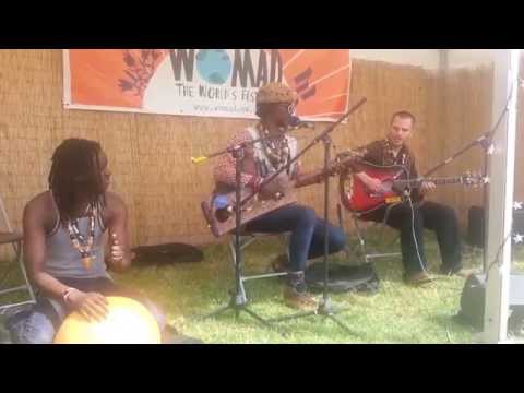 Nuru Kane (guimbri) with Mamadou Sarr (Calabash) & Thierry Fournel (guitar) at Radio WOMAD 2014