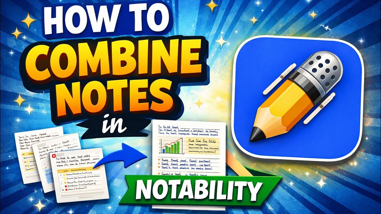 How to combine notes in notability 