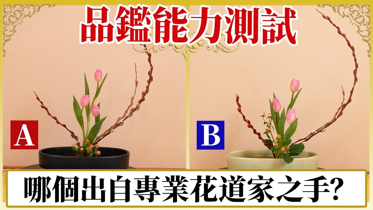 【2026版】插花鑑賞能力測驗：哪個作品出自專業人士之手？