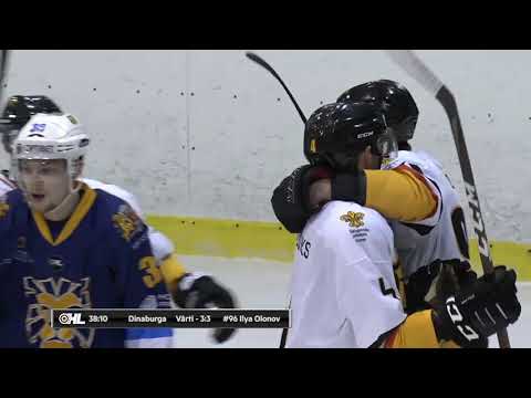Optibet hokeja līga: HS Rīga - HK Dinaburga. Spēles labākie momenti (05.01.2021)