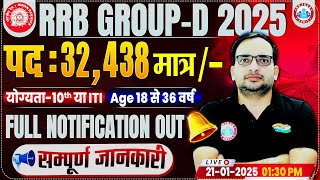 RRB Group D Notification 2025 | Post, Eligibility, Age Criteria | Railway Group D Notification Out🔥