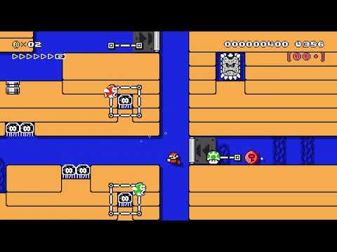 The blue sea by MCmaster42 🍄 Super Mario Maker 2 ✹Switch✹ #bjb