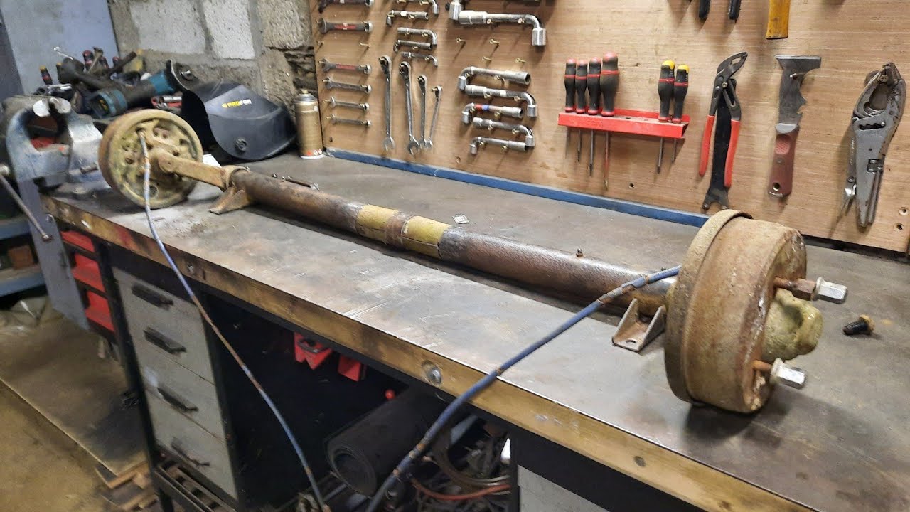 TUTO : comment  modifier/raccourcir un essieux de remorque/caravane