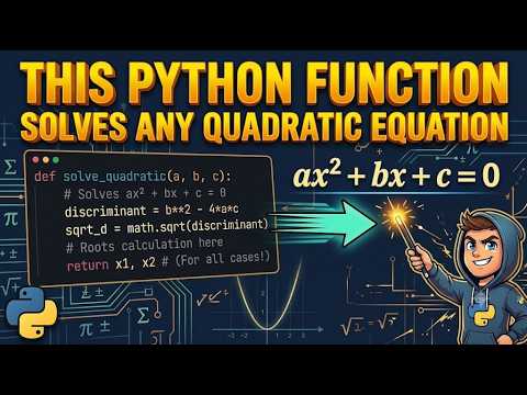 This Python Function Solves Every Quadratic Equation