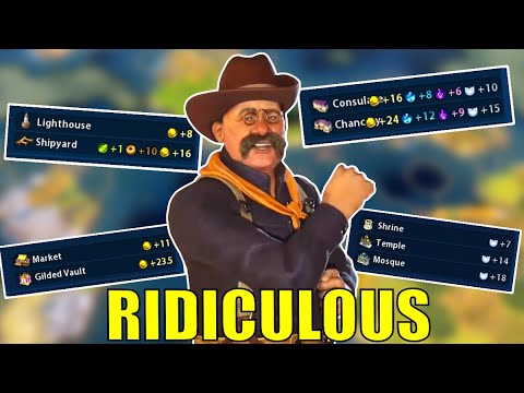 Civ 6 | Every Building I Own Has CRAZY Yields, Look At These!!! – (#3 Deity America Civilization VI)