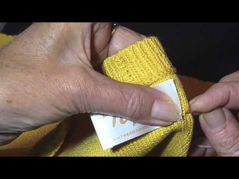 How to sew a fashion label into a garment