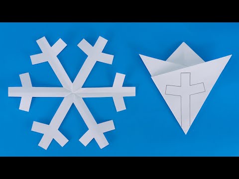 How to make snowflakes out of paper | Cutting snowflakes out of paper very fast