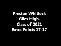 Preston Whitlock Junior Season Place Kicking