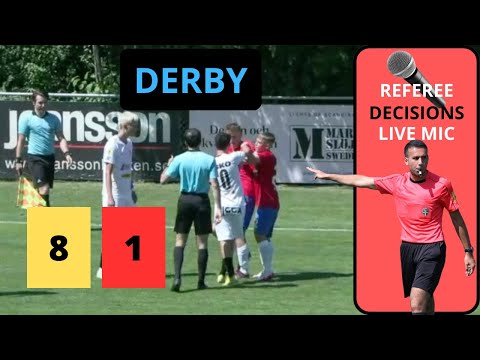 Referee Decisions - Mic'd up - Big derby - 8 yellows, 1 red - Div 3 (18)