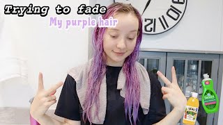 Trying To Remove My Purple Hair Dye | No Bleach