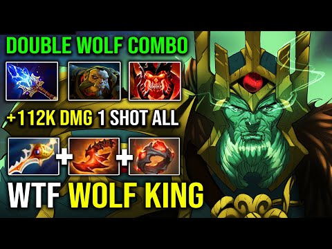 INTENSE IMBA LATE GAME Giant's Ring Wraith King + Aghanim Lycan 112K Damage Double Wolf DotA 2