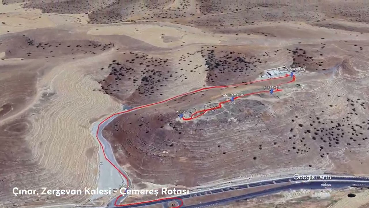 Diyarbakır Kral Yolu - Çınar Zerzevan Rotaları 3D
