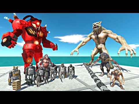 Mutant Primates Rescues Werewolf Evolution and Fight - Animal Revolt Battle Simulator