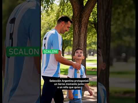 El simbólico contrato que Scaloni le firmó a un nene en Pujato: "Ahora te toca a vos, Chiqui"