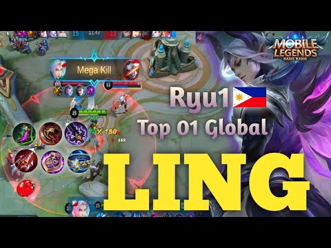 Fast Hand Ling!! Super Aggresive | Ling Gameplay By Ryu1 Global 1 - Mobile Legends
