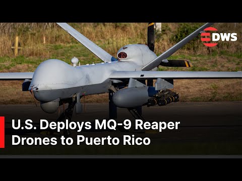 UNSEEN VIDEO: U.S. Deploys MQ-9 Reaper Drones to Puerto Rico as Venezuela Tensions Escalate | AC1B
