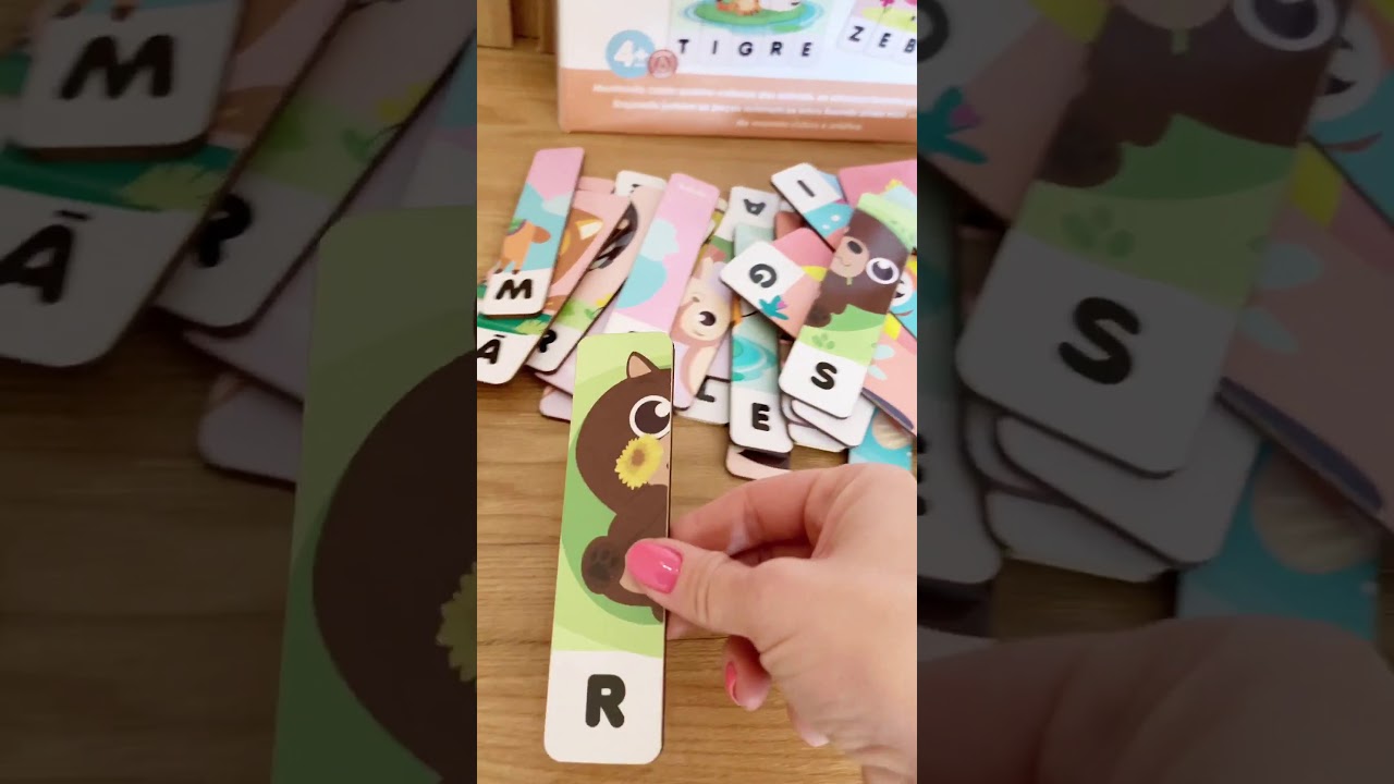 Atividade para alfabetização: jogo educativo quebra-cabeças palavras  fatiadas ilustradas grá…