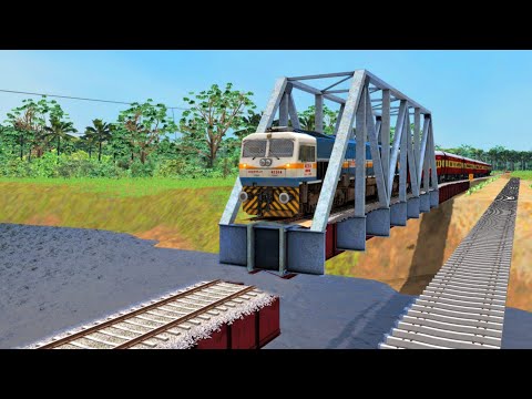 Trains vs Unfinished Railroad Bridge – Train Simulator 2022 | Train Accidents & Crashes