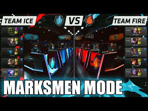 Team Ice vs Team Fire | Marksmen Mode Match LoL All-Stars 2015 LA | FIRE vs ICE Marksman
