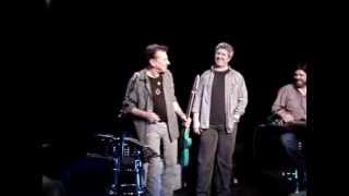 Joe Ely recieves lost guitar from Matt Wright 3/12/13 Slim's San Francisco CA