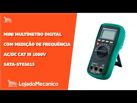 Mini Multímetro Digital com Medição de Frequência AC/DC CAT III 1000V - Video