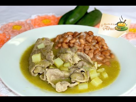 Receta de bistec en salsa verde - La receta de la abuelita