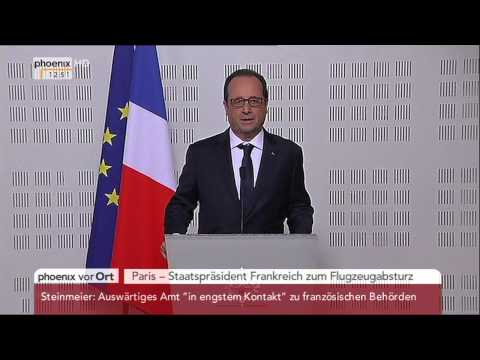 Flugzeugabsturz in Frankreich: Statement von François Hollande am 24.03.2015