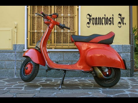 PIAGGIO VESPA 50 SPECIAL 1973 132 MALOSSI & PM 40 EXHAUST - START UP, SOUND, REVS & ACCELARTIONS