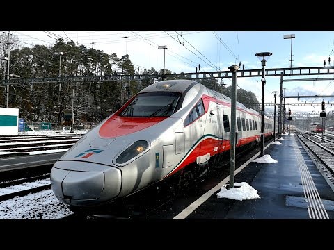 Züge auf der Gotthardbahn-Winter 2017-Arth-Goldau