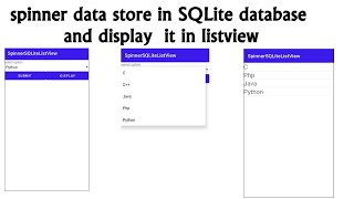 How to get value from the spinner and display it in listview with SQLite Database in android