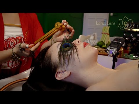 ASMR Ear Cleaning & Facial Massage - Chinese Nourishing shampoo Part 1   | Ly Ly Spa