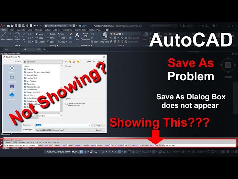 Save As Dialog box is Missing in AutoCAD Filedia Command in CAD