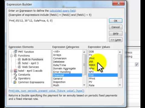 PMT function in Access | PC Tipster's Blog