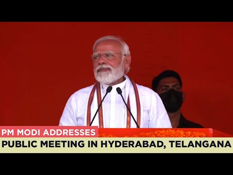 PM Modi addresses public meeting in Hyderabad, Telangana