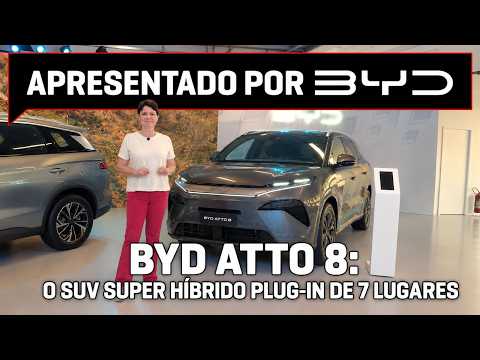 BYD ATTO 8: O SUV super híbrido plug-in de 7 lugares