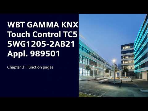 3 Siemens KNX Touch Control TC5 Function pages