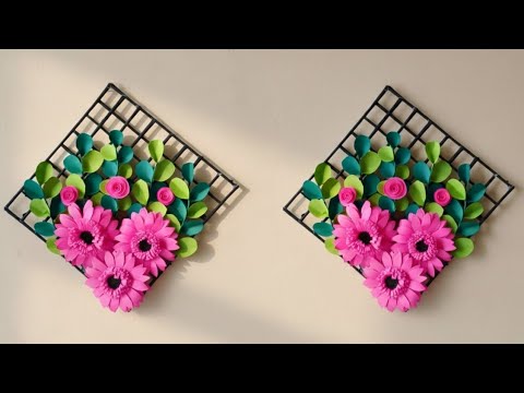 Beautiful Flower Wall Hanging 🌸 | Easy Paper Craft Home Decor | Rucha's creation
