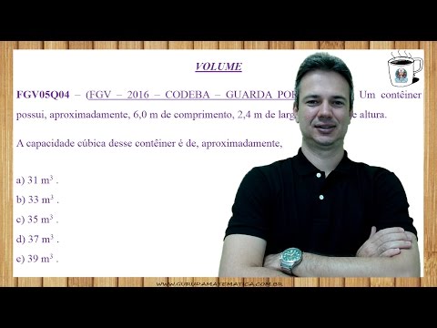 0684 - FGV - 2016 - CODEBA - VOLUME (www.gurudamatematica.com.br)