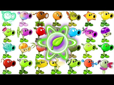 All max level peashooters vs magician zombie  - Plants vs Zombies
