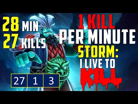 (Laning Tutorial) Storm Spirit vs Ursa - 28 Min 27 Kills (1 Kill per Min Imba Storm)