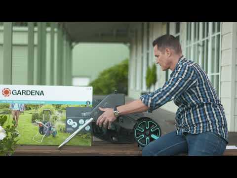 Gardena „CleverRoll M“ žarnos vežimėlis, rinkinys video