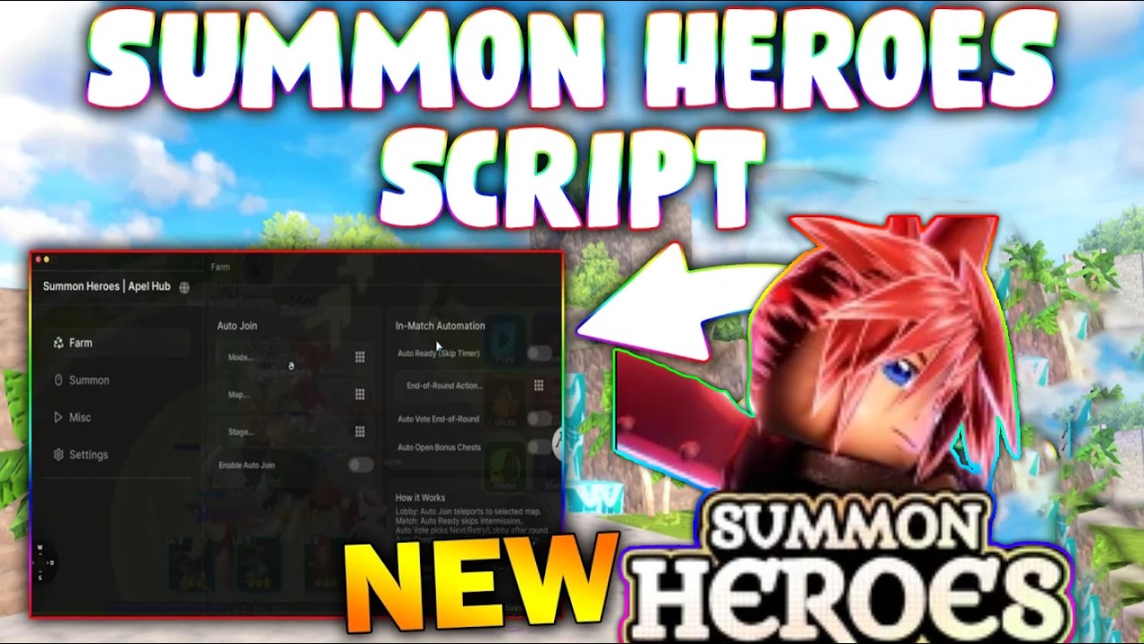 *NEW* Summon Heroes Script (PASTEBIN 2026) (AUTO FARM , AUTO SUMMON , AUTO SKIP , AUTO PLAY  )