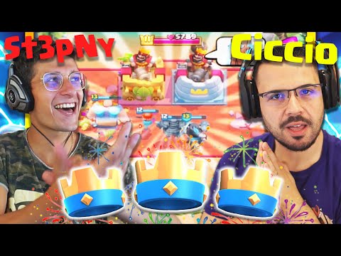 ST3PNY E CICCIO SU CLASH ROYALE ALLA RICERCA DELLE 3 CORONE !!