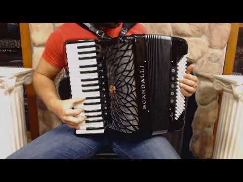 SCANAIRIIF2DHBK - NEW Black Scandalli Air II Piano Accordion LMMH 34 96 $5999