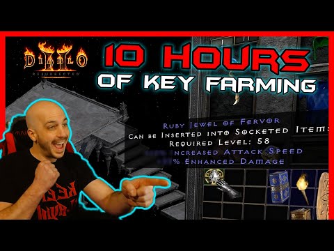 The BEST FINDS from Farming All Keys for over 10 HOURS!!! Drop Highlights - Diablo 2 Resurrected