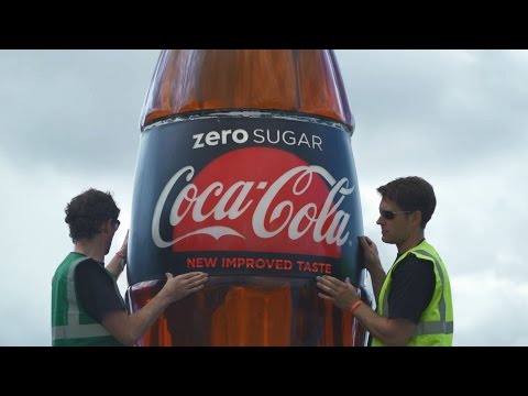 Stunning Time-Lapse Video Shows Giant Coca-Cola Zero Sugar Bottle Being Made