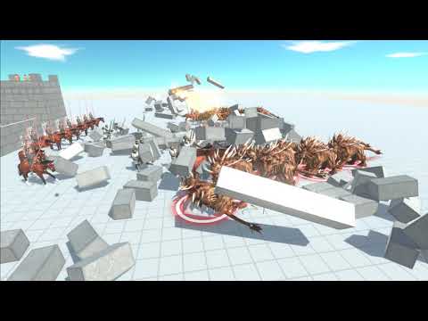 Ancient Army must defend against Hellhound Army - Animal Revolt Battle Simulator