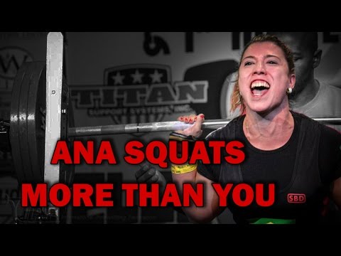 68.15 kg girl squats 185.5 kg unequipped - Ana Castellain - IPF World Championships (world record)