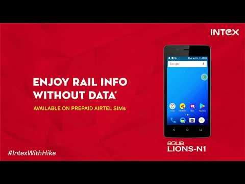 No data? No problem! Check Rail info without data with Intex Aqua N1 through 'TOTAL - built by Hike’
