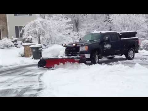 8' Western Snow Plow With Buyers Pro Wings Plowing